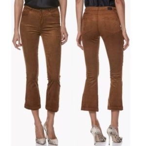Anthropologie Paige Gold Colette Crop Flare Corduroy Pants
